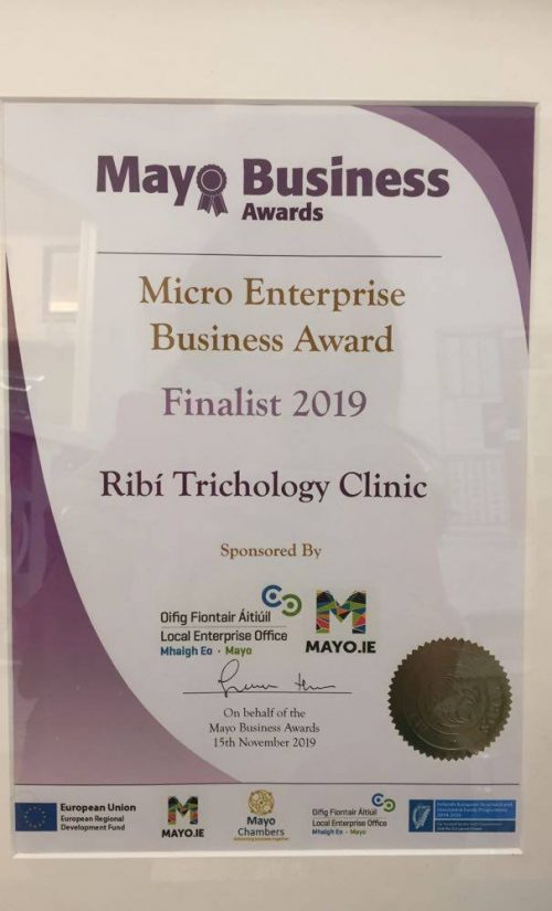 Ribi Trichology Clinic - May Business Awards - trichologist in Ireland